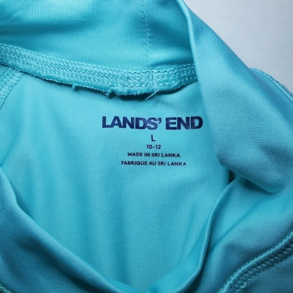 Lands' End Long Sleeve Floral Print Swim Shirt Girl's Size L (10-12)